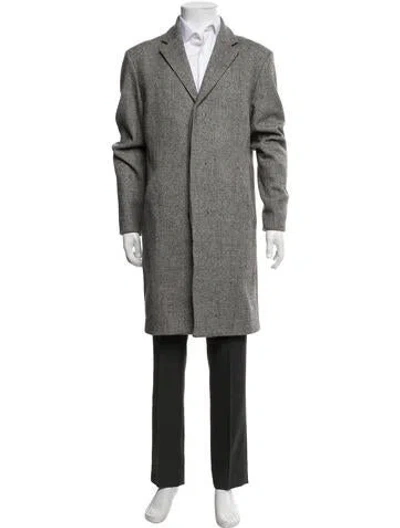 Pre-owned Theory Tweed Pattern Coat In Multicolor