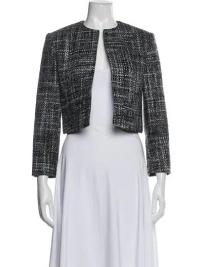 Pre-owned Theory Tweed Pattern Evening Jacket In Blue