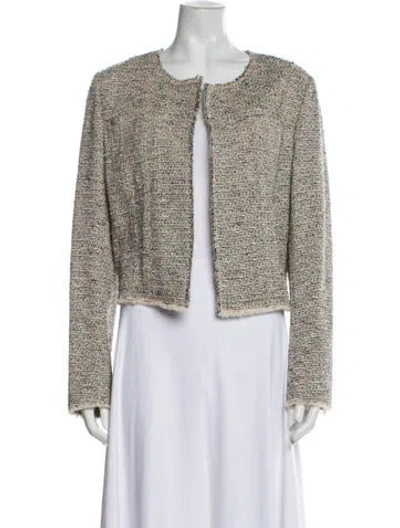 Pre-owned Theory Tweed Pattern Evening Jacket In Multi