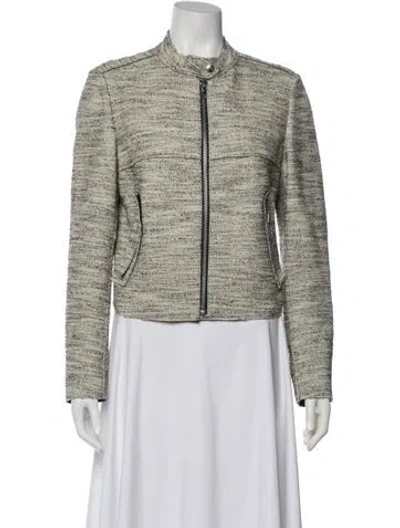 Pre-owned Theory Tweed Pattern Evening Jacket In Neutral