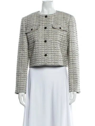 Pre-owned Theory Tweed Pattern Evening Jacket W/ Tags In Multi