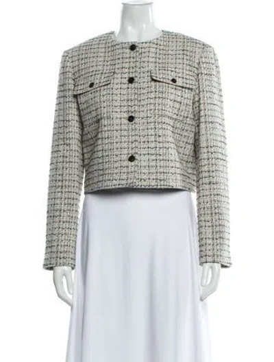 Pre-owned Theory Tweed Pattern Evening Jacket W/ Tags In Multi