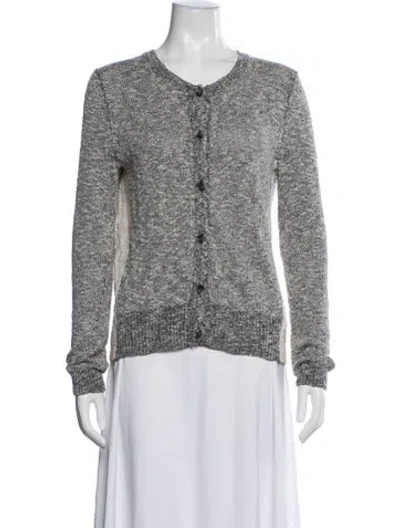 Pre-owned Theory Tweed Pattern Jacket In Gray