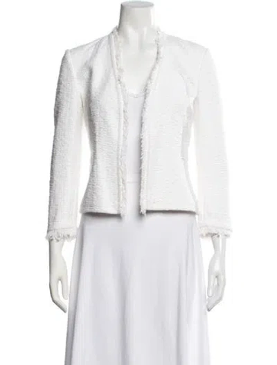 Pre-owned Theory Tweed Pattern Jacket In Neutral