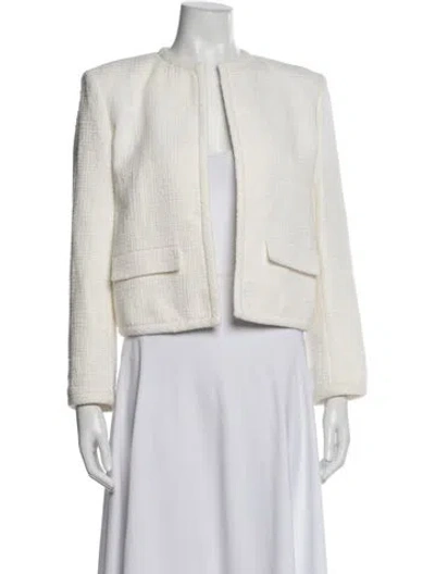 Pre-owned Theory Tweed Pattern Jacket In Neutrals