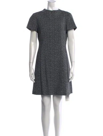 Pre-owned Theory Tweed Pattern Knee-length Dress In Black