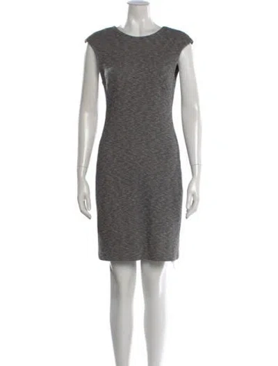 Pre-owned Theory Tweed Pattern Knee-length Dress In Gray