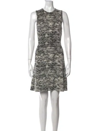 Pre-owned Theory Tweed Pattern Knee-length Dress W/ Tags In Black