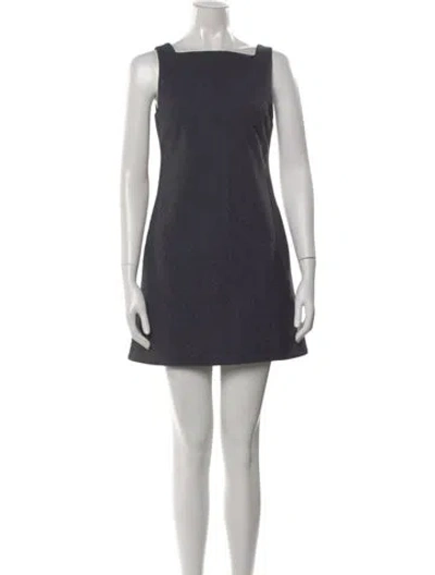 Pre-owned Theory Tweed Pattern Mini Dress In Blue