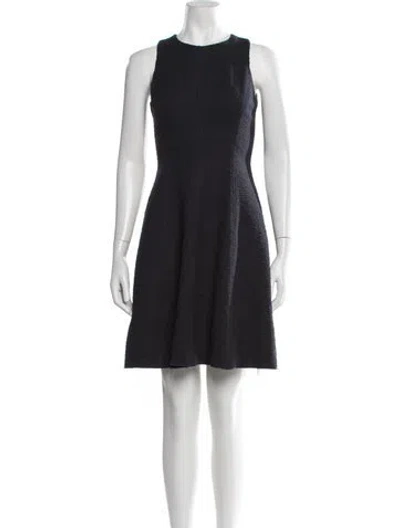 Pre-owned Theory Tweed Pattern Mini Dress In Blue