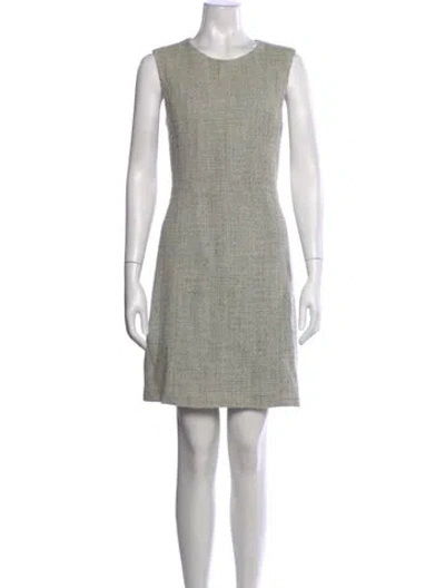 Pre-owned Theory Tweed Pattern Mini Dress In Gray