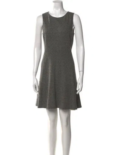 Pre-owned Theory Tweed Pattern Mini Dress In Gray