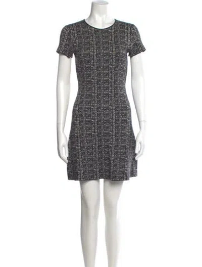 Pre-owned Theory Tweed Pattern Mini Dress In Multi