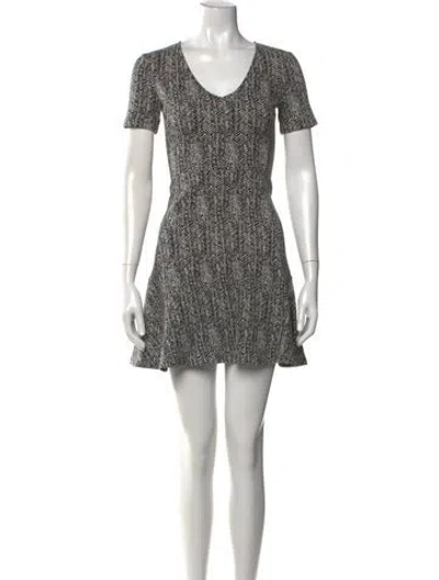 Pre-owned Theory Tweed Pattern Mini Dress In Multi