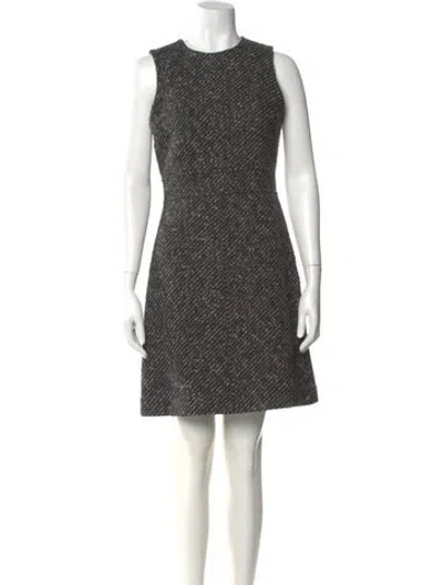 Pre-owned Theory Tweed Pattern Mini Dress In Multi