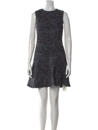 Pre-owned Theory Tweed Pattern Mini Dress In Multi