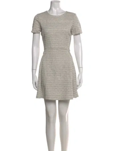 Pre-owned Theory Tweed Pattern Mini Dress In Neutral