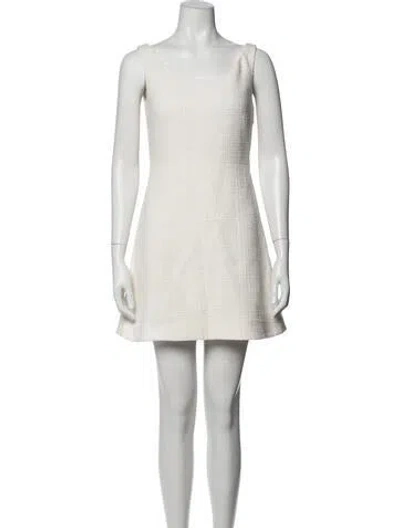 Pre-owned Theory Tweed Pattern Mini Dress In Neutral