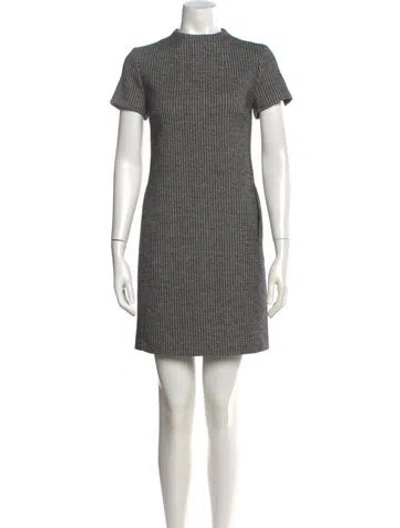 Pre-owned Theory Tweed Pattern Mini Dress W/ Tags In Gray