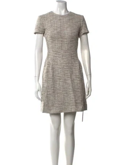 Pre-owned Theory Tweed Pattern Mini Dress W/ Tags In Neutral