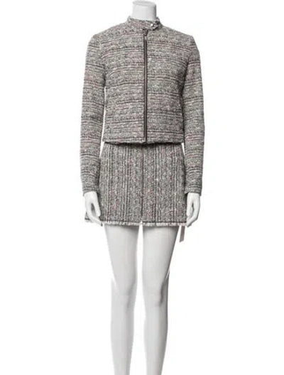 Pre-owned Theory Tweed Pattern Skirt Suit In Neutral
