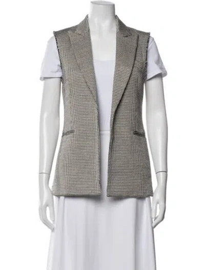 Pre-owned Theory Tweed Pattern Vest In Grey