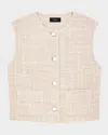 Theory Strukturierte Tweed-weste In Taupe Multi