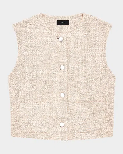 THEORY TWEED POCKET VEST