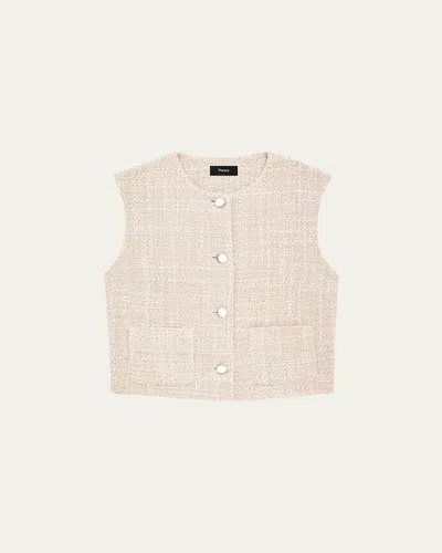 THEORY TWEED POCKET VEST