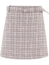 Theory Aline Mini Skirt In Pink