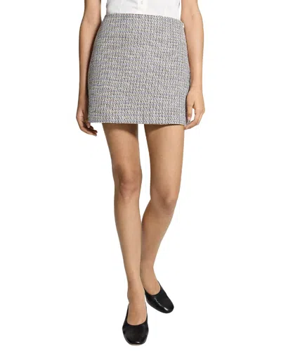 Theory Tweed Skirt In Gray