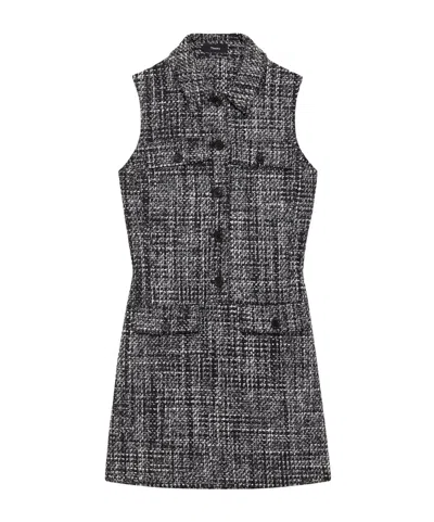 Theory Women's Mela Tailored Tweed Minidress In Black Multi
