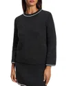 Theory Tweed Sweater In Black