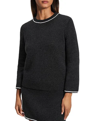 Theory Tweed Sweater In Black