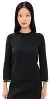Theory Tweed Top J Black Multi In Black Multi