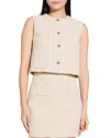 Theory Strukturierte Tweed-weste In Taupe Multi