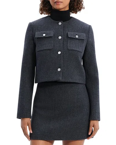 THEORY THEORY TWEED WOOL-BLEND CARDIGAN JACKET