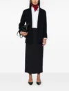 Theory Twill Midi Skirt In Blau