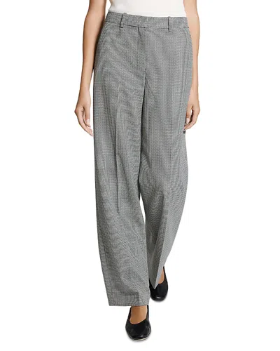 Theory Twill Straight Relaxed Pants In Gray