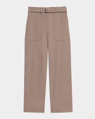 Theory Twill Utility Pants In Walnut