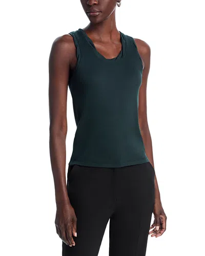 Theory Twist Band Soft Tank Top In Green