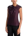 Theory Twist Bodice Top In Purple