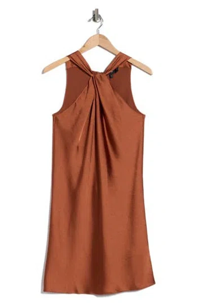 Theory Twist Dr. Silky Shift Dress In Brown