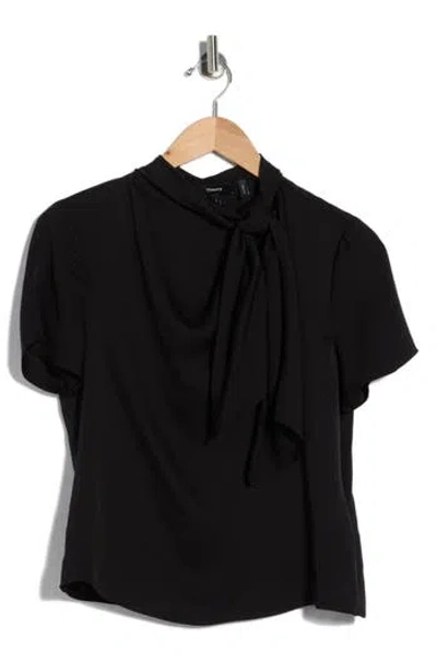 Theory Twist Scarf Silk Top In Multi