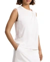 Theory Twisted Apex Pure Tank Top In White