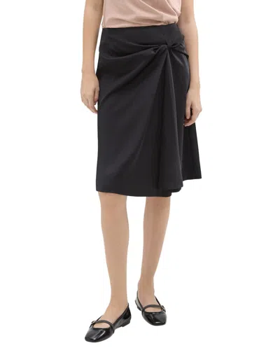 Theory Twisted Midi Skirt In Black
