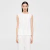 Theory Twisted Tank Top In Organic Cotton In White