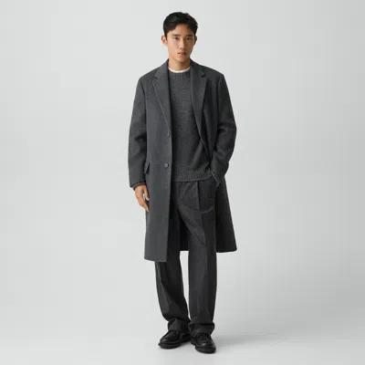 Theory Two-button Coat In Atelier Wool In Gray