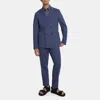 Theory Unstructured Double-breasted Jacket In Stretch Linen