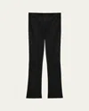 Theory Urban Leather Slim Kick Pants In Black